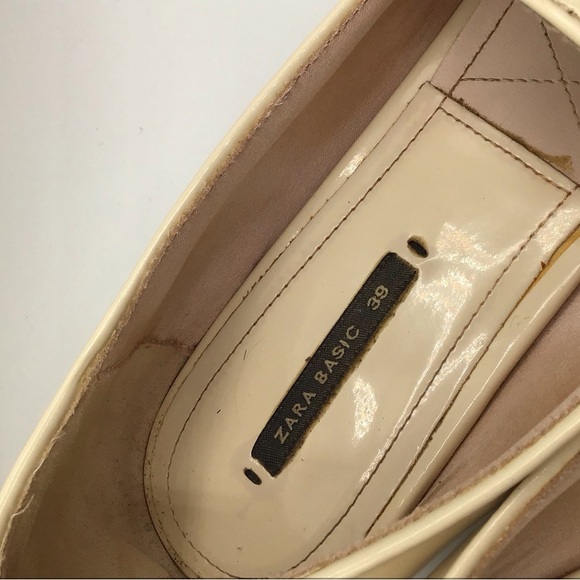 Zara Basic Collection Shiny Cream Women’s Shoes - Size US8 - EU 39 - Pre-loved - Picture 10 of 10
